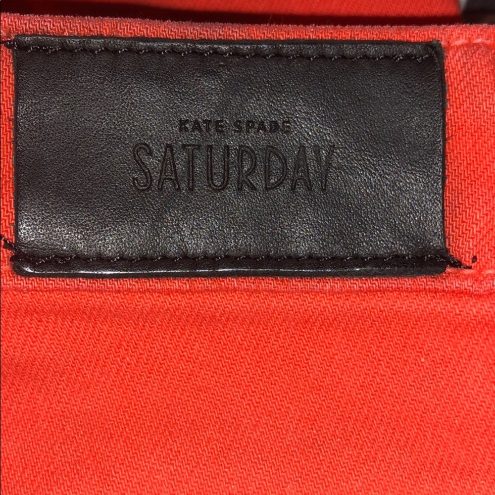 Orange skinny jeans